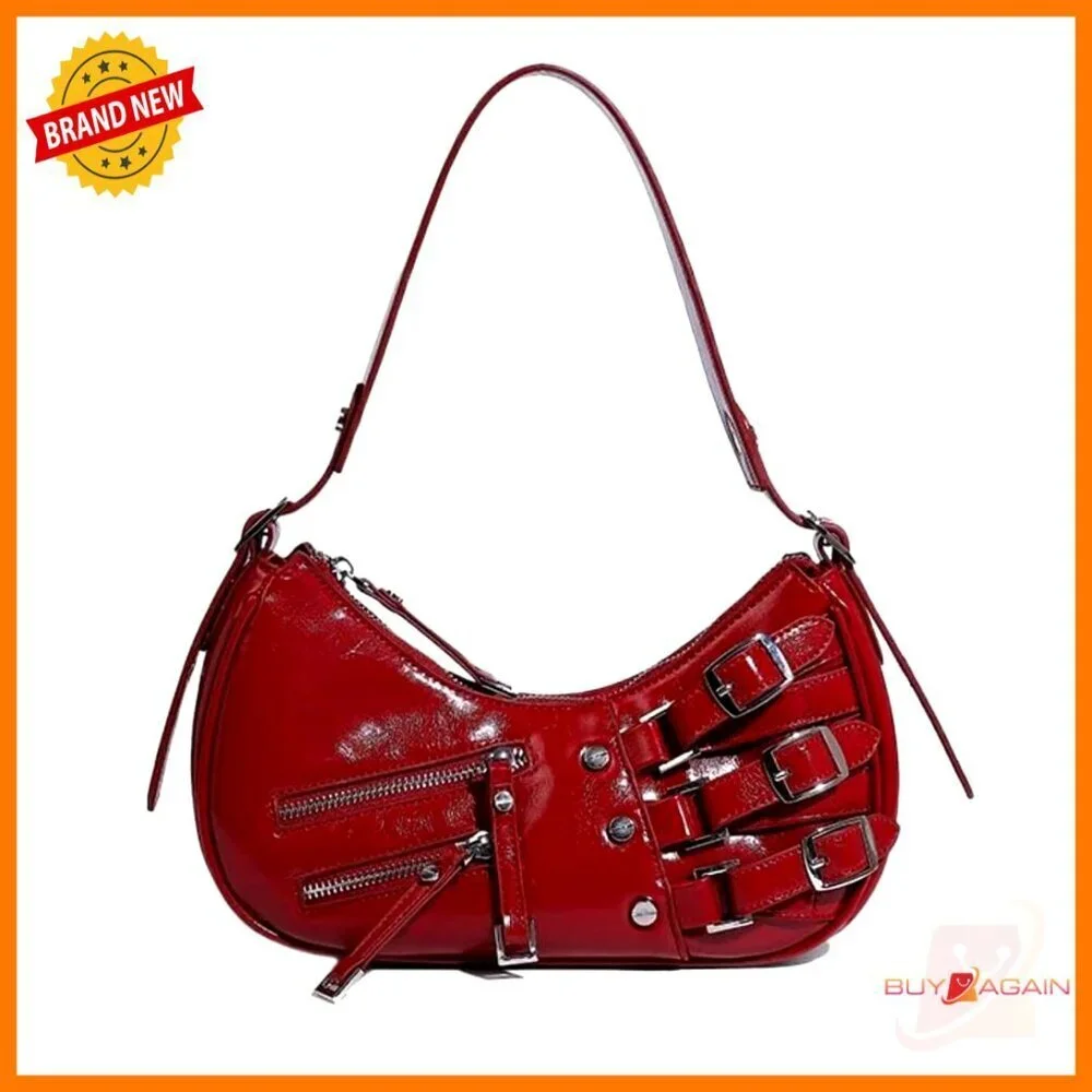 Leather Hobo Shoulder Bag Crossbody Purse Women's Handbag Y2k Trendy